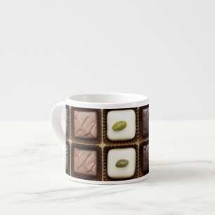 Handmade luxury chocolate in a box espresso cup