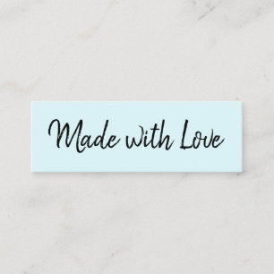 Handmade minimalist modern simple blue trendy mini business card