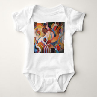 Handmade Music Abstract Painting Baby Bodysuit
