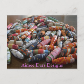 Handmade Paper Beads Postcard