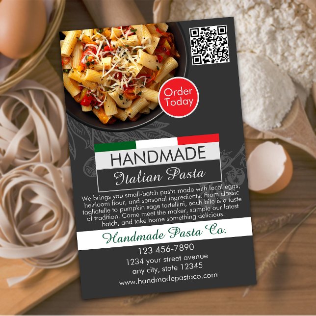 Handmade Pasta Shop Flyer (Creator Uploaded)