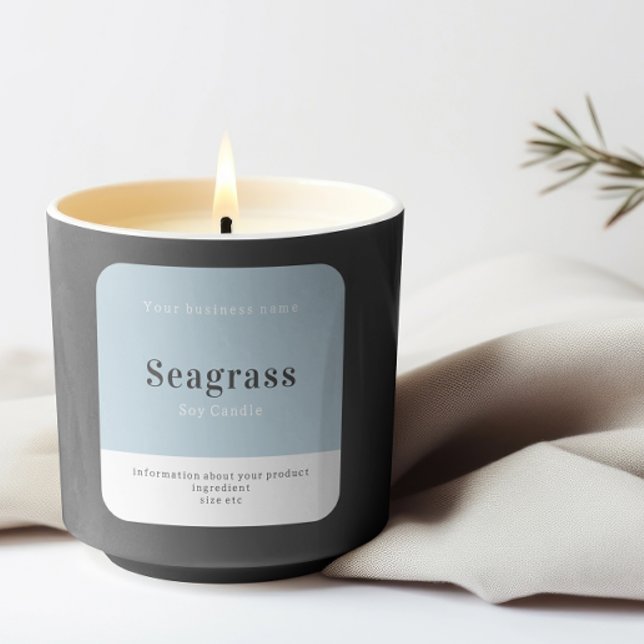 Handmade Personalised Product Information  Square Sticker (Handmade Personalized Product Information Square Sticker by Ricaso. Ideal for candles, soap, cakes)