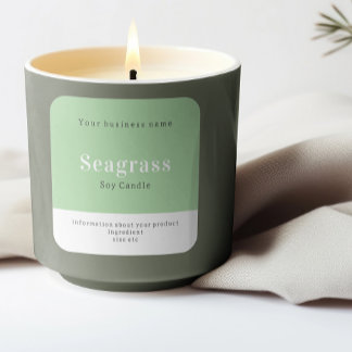 Handmade Personalised Product Information Square Sticker