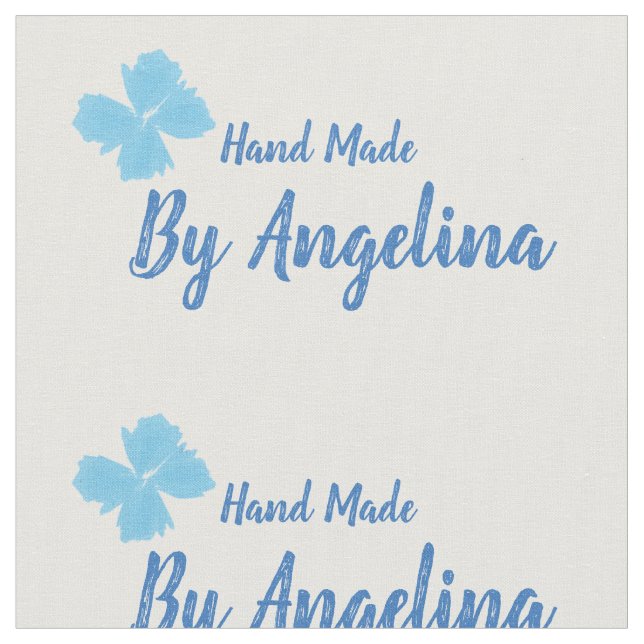 Handmade personalised sewing labels fabric (Close Up)
