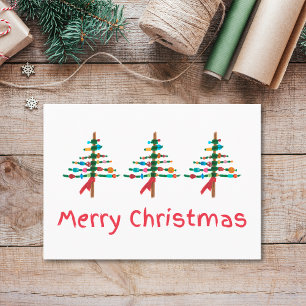 Handmade Photo Christmas – Modern Tree Greeting Holiday Card
