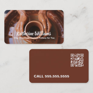 Handmade Pottery QR Business Card