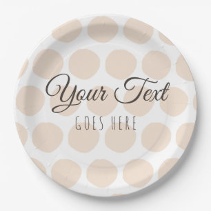 Handmade Product Blush Dots Simple Trendy Paper Plate