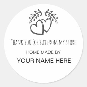 Handmade product, classic business carousel sticke round sticker