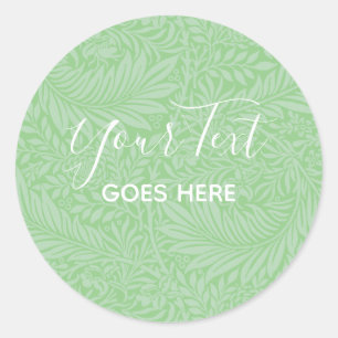 Handmade Product Floral Pattern Green Lime Classic Round Sticker