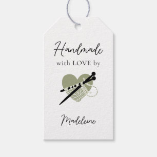 Handmade Product Knitting Artisan Crafts Yarn Sage Gift Tags