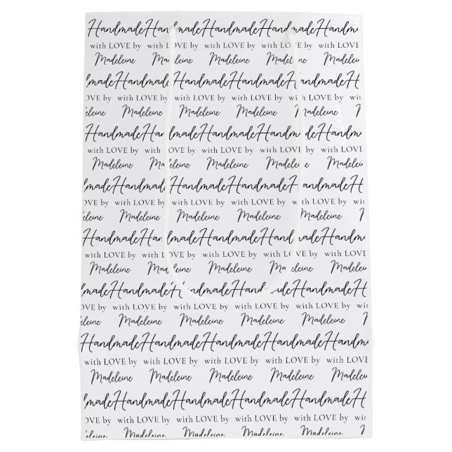 Handmade Product Packaging Artisan Crafter Maker Medium Gift Bag (Back)