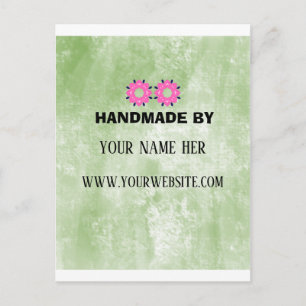 Handmade Product Vintage Floral Gold Business Postcard