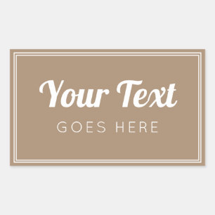 Handmade Product Vintage Simple Terracotta Rectang Rectangular Sticker