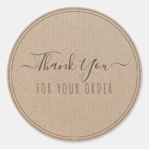 Handmade Product Vintage Simple Thank You Sticker