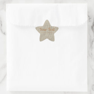 Handmade Product Vintage Simple Trendy Hessian Star Sticker