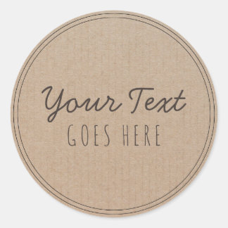 Handmade Product Vintage Simple Trendy Kraft Paper Classic Round Sticker