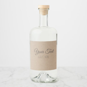 Handmade Product Vintage Simple Trendy Kraft Paper Liquor Bottle Label