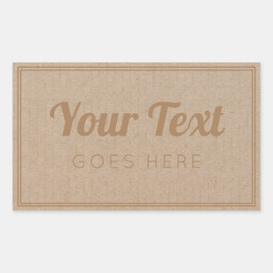 Handmade Product Vintage Simple Trendy Kraft Paper Rectangular Sticker