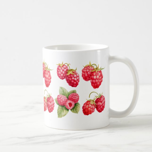 handmade raspberry art mug (Right)