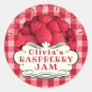 Handmade Raspberry Jam Classic Round Sticker