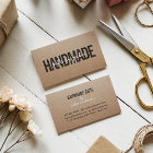 Handmade rustic brown kraft vintage white script