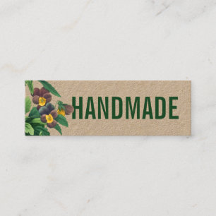 Handmade rustic vintage flower business card