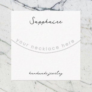 Handmade Sapphire Necklace Jewellery Display Card
