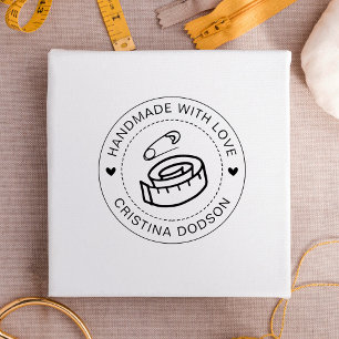 Handmade Sewing Custom Name Circle Stamp