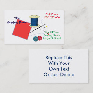 Handmade Sewing Repairs Dressmaker Business Card