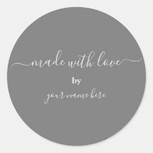 Handmade Simple Cute Packaging Classic Round Sticker