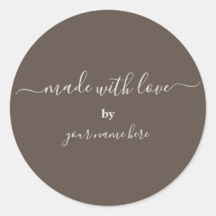 Handmade Simple Elegant Packaging Classic Round St Classic Round Sticker