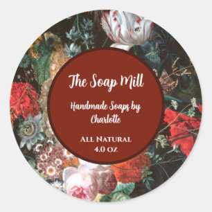 Handmade Soap Flowers & Fruit  Product Label
