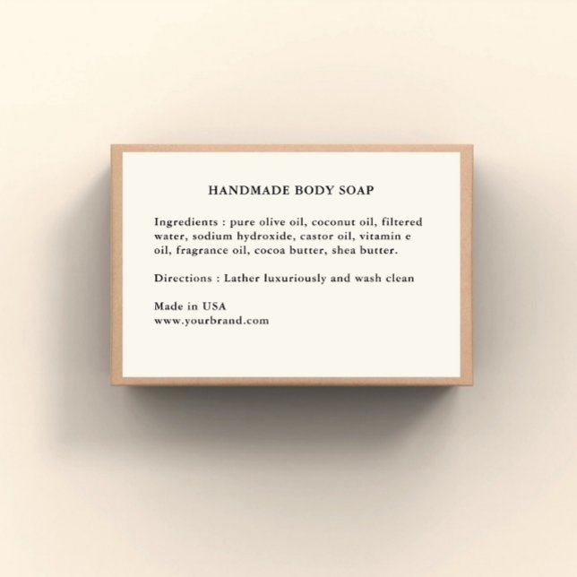 Handmade Soap Ingredients Label (Creator Uploaded)
