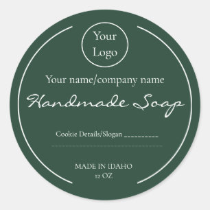 Handmade Soap Labels Simple Company Name Logo