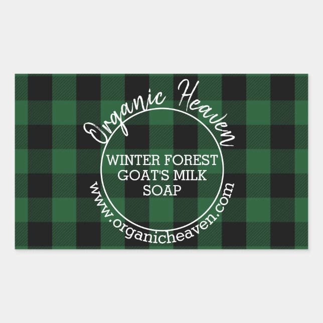 Handmade Soap Lumberjack Plaid Product Label (Front)