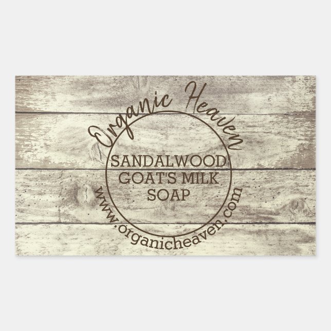 Handmade Soap Rustic Wood Country Product Label (Front)