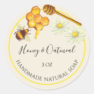Handmade Soap Sticker Honey and Oatmeal