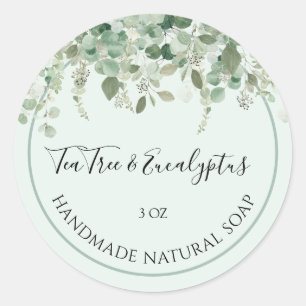 Handmade Soap Sticker Tea Tree and Eucalyptus