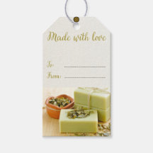 Handmade soap tag. Made with love