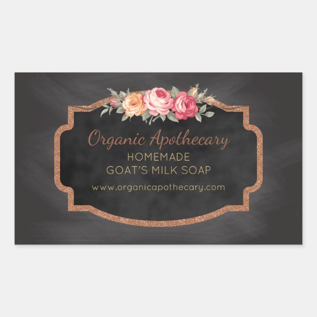 Handmade Soap Vintage Chalkboard Product Label (Front)