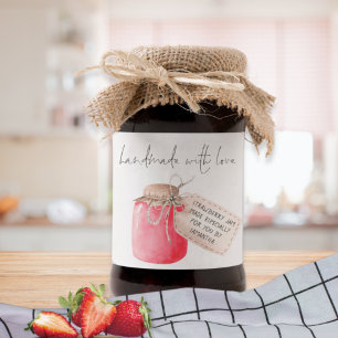 Handmade Strawberry Jam Label Name