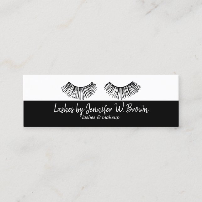 Handmade Strip Lash Artisan Mini Business Card (Front)