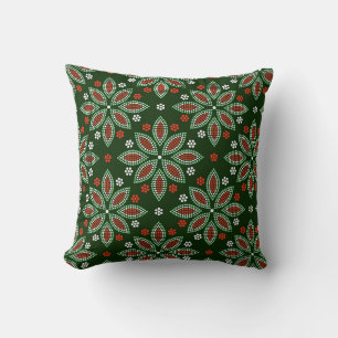 Handmade Style Dot Mandala Floral Pattern Cushion