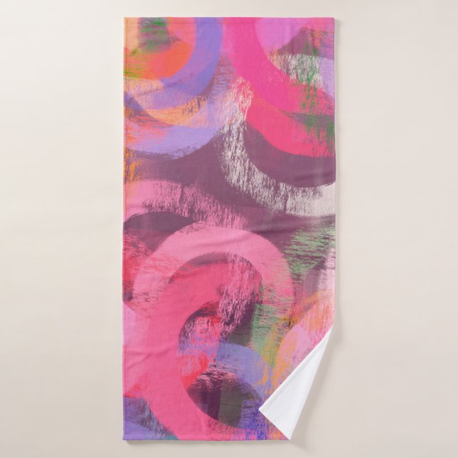 Handmade surreal abstract pattern. Modern artistic Bath Towel (Bath Towel)