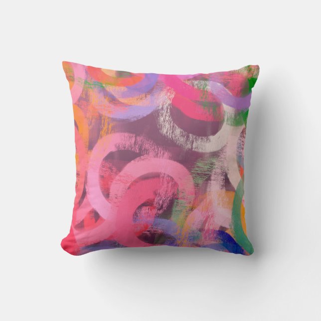 Handmade surreal abstract pattern. Modern artistic Cushion (Front)