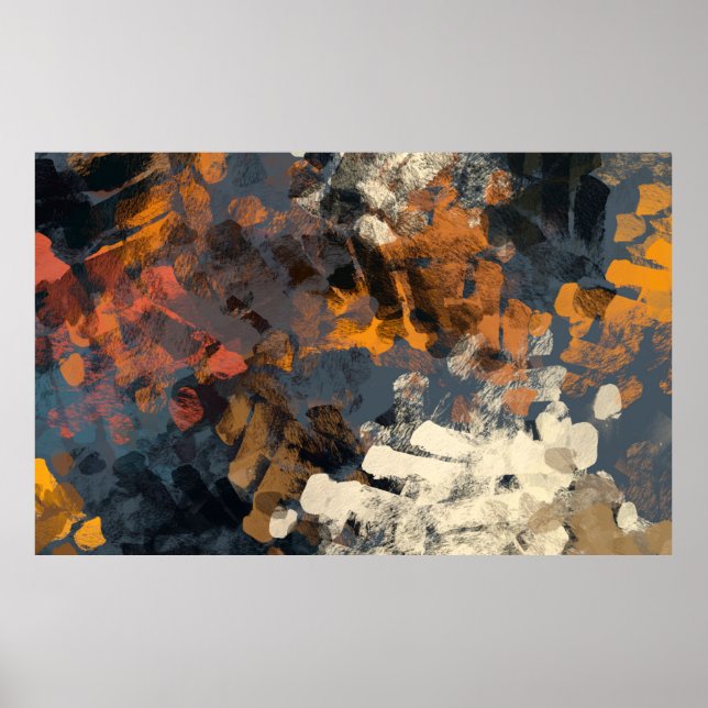 Handmade surreal abstract pattern. Modern artistic Poster (Front)