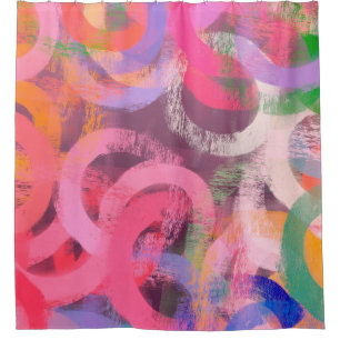Handmade surreal abstract pattern. Modern artistic Shower Curtain