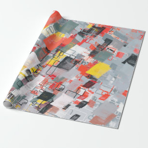 Handmade surreal abstract pattern. Modern artistic Wrapping Paper