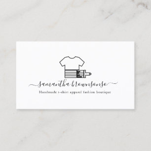 Handmade t-shirt apparel fashion boutique business card