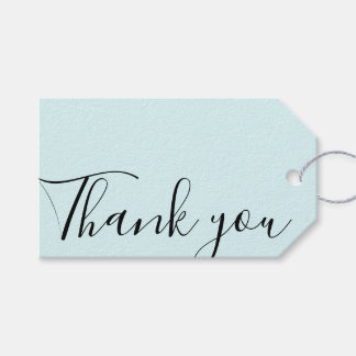 Handmade thank you minimalist modern blue trendy gift tags
